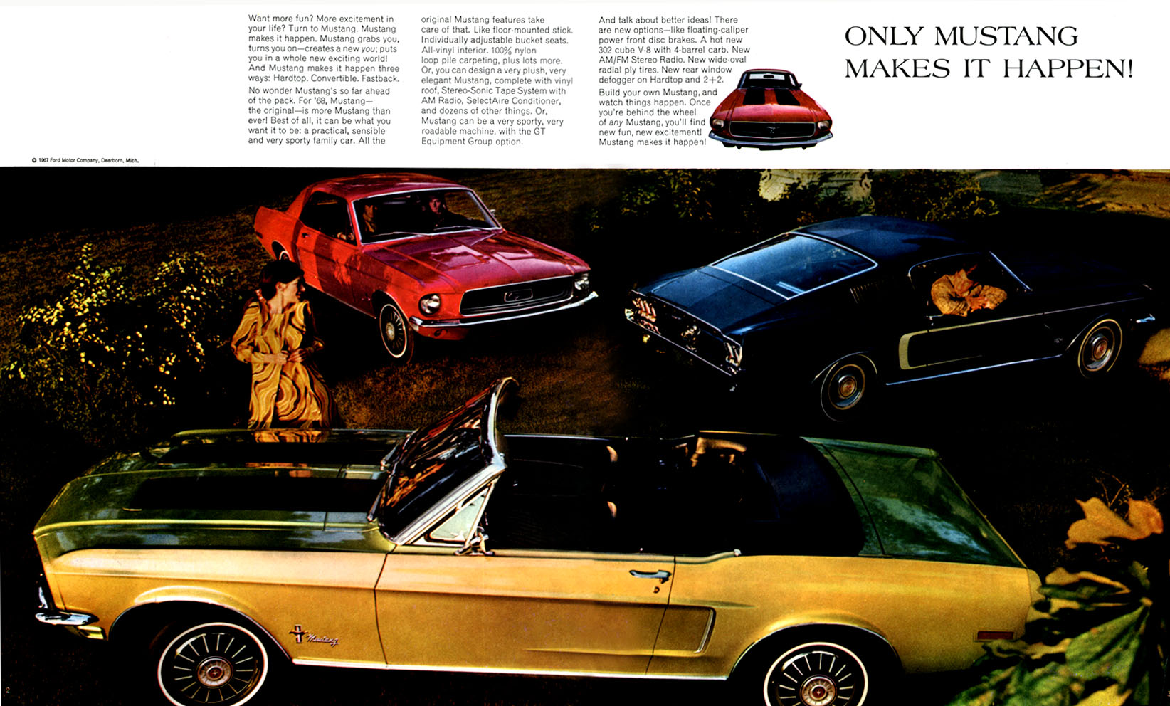 1968 Mustang Prospekt Seite 2-3